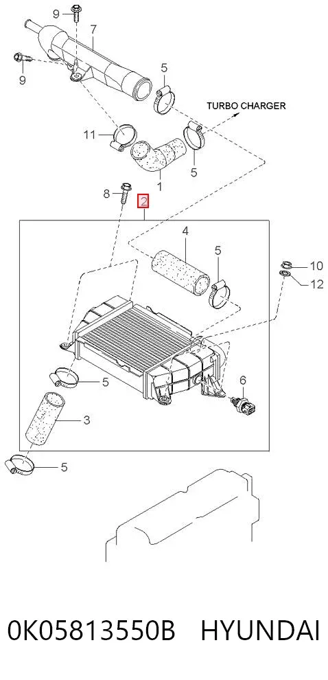 Radiador de intercooler KIA Sportage I