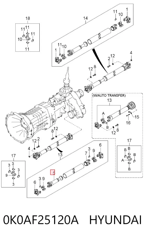  0K0AF25120A Hyundai/Kia