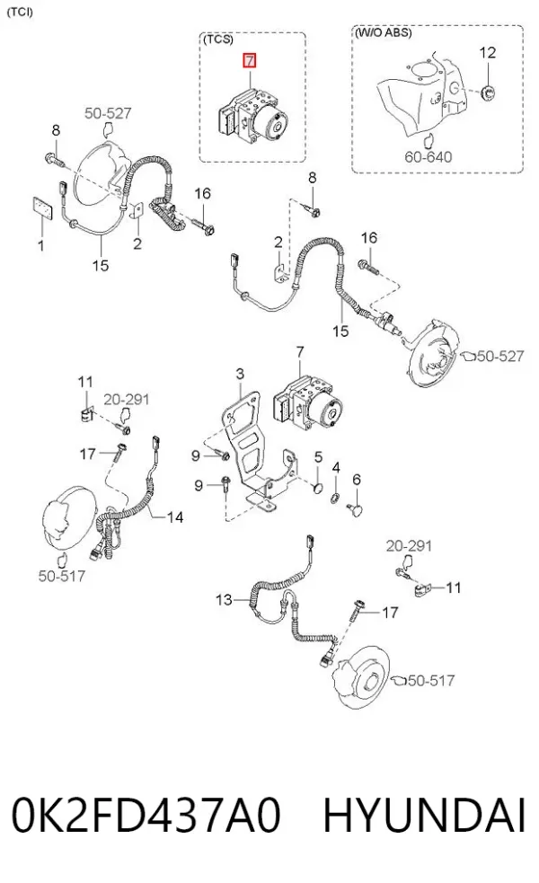 Unidade hidráulico de controlo ABS 0K2FD437A0 Hyundai/Kia