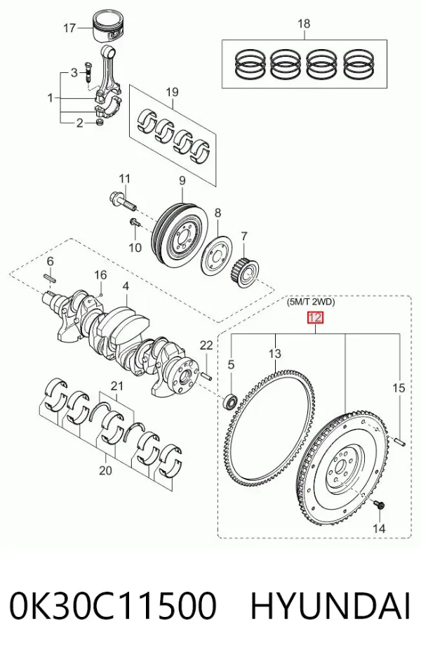 Volante de motor KIA Rio I