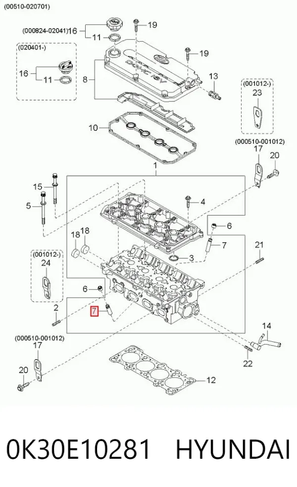 Guia de válvula KIA Rio 