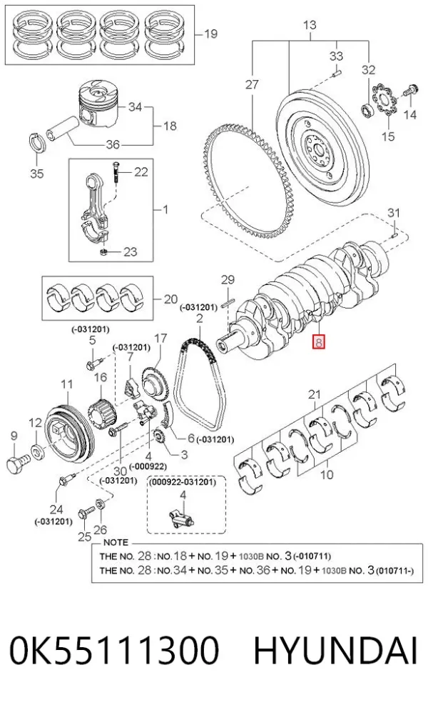 Cambota de motor KIA Carnival II
