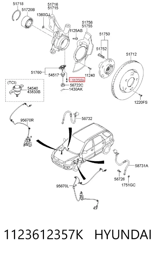 1123612357K Hyundai/Kia