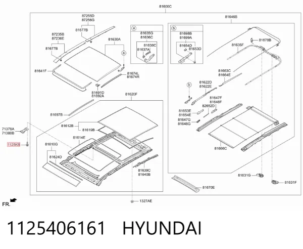 Parafuso (porca) de fixação 1125406161 Hyundai/Kia