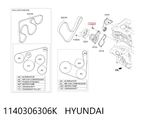  1140306306K Hyundai/Kia