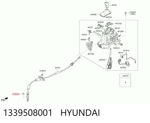 Parafuso (porca) de fixação 1339508001 Hyundai/Kia