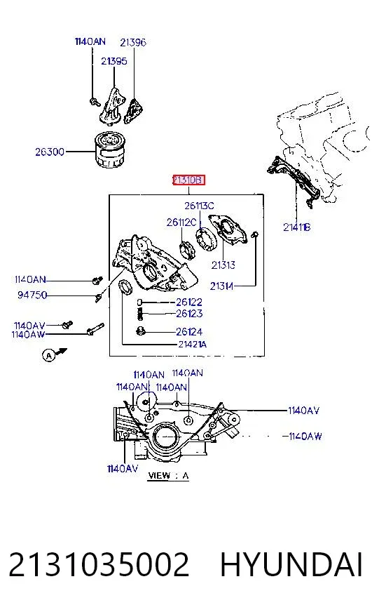 Bomba de óleo Hyundai Sonata III