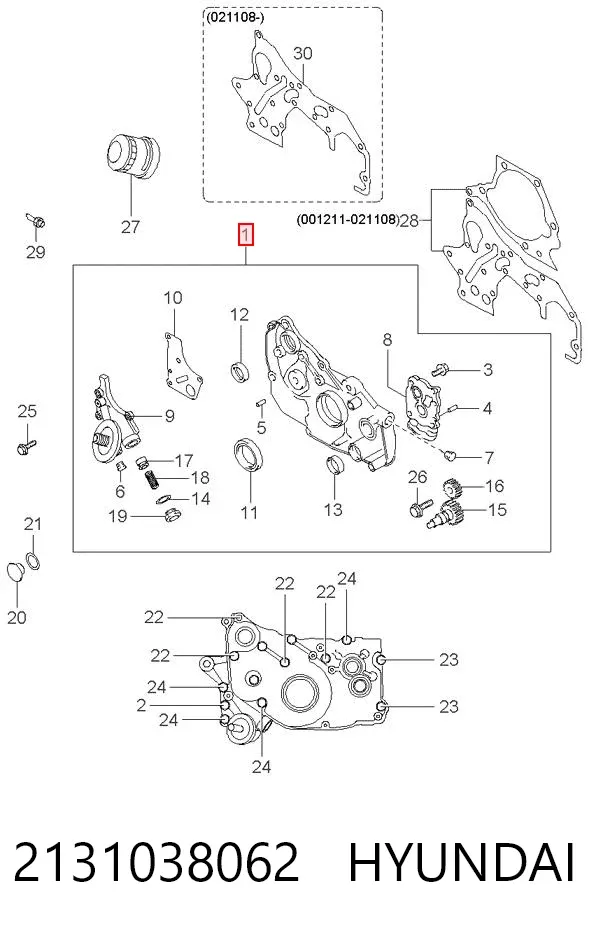 Bomba de óleo Hyundai Sonata IV