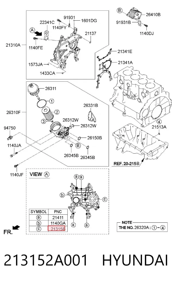  213152A001 Hyundai/Kia