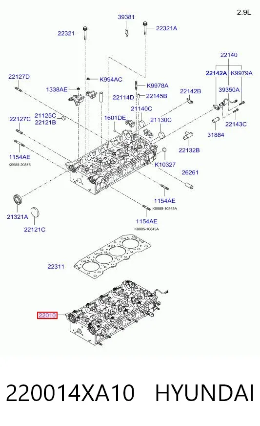 Cabeça de motor (CBC) KIA Rio III