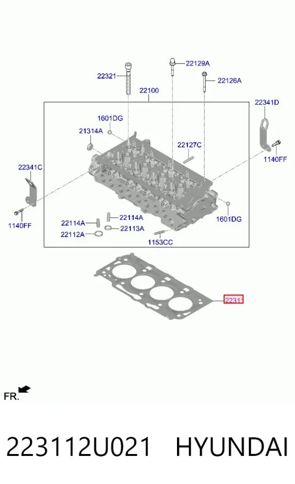 Vedante de cabeça de motor (CBC) Hyundai Tucson IV