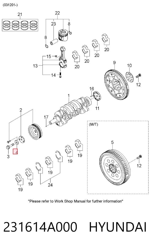  231614A000 Hyundai/Kia