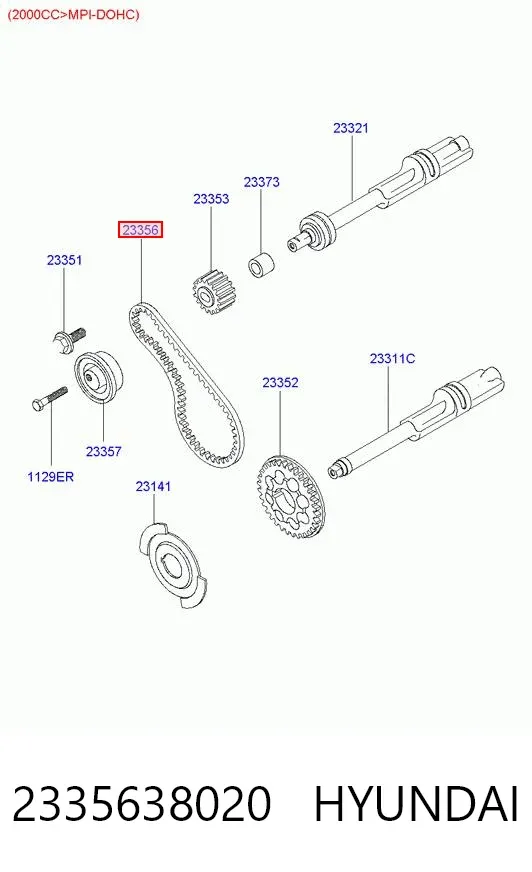 Correia da árvore de equilibração 2335638020 Hyundai/Kia