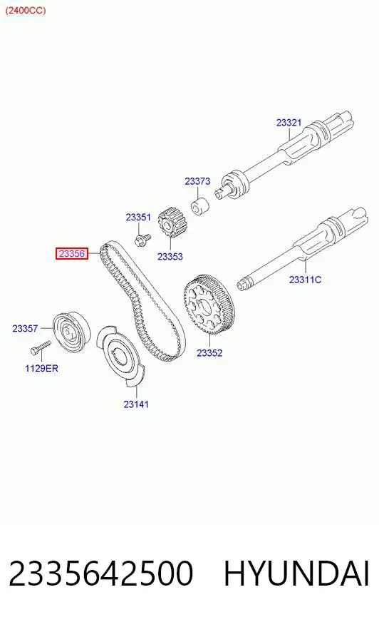 Correia da árvore de equilibração 2335642500 Hyundai/Kia