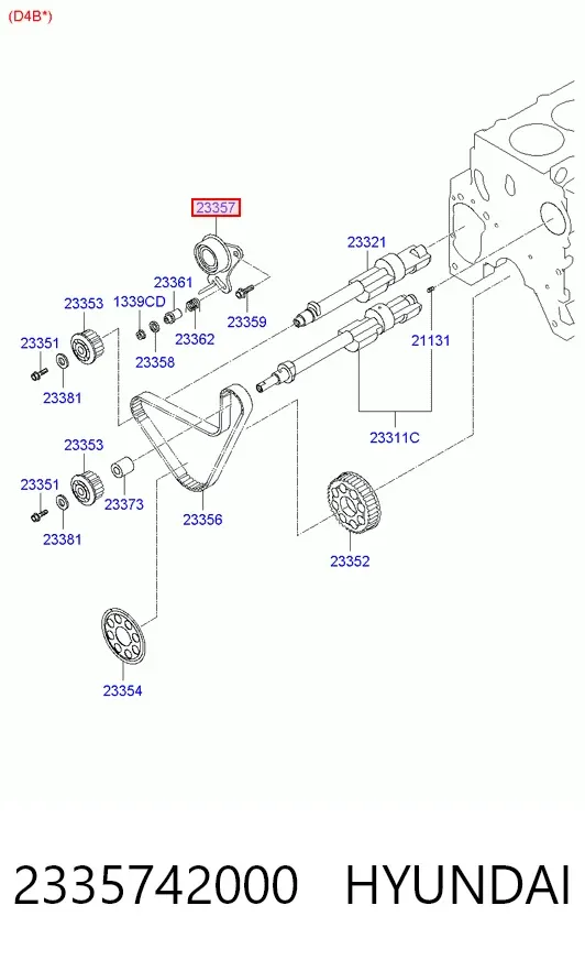 Reguladora de tensão da correia da árvore de equilibração 2335742000 Hyundai/Kia