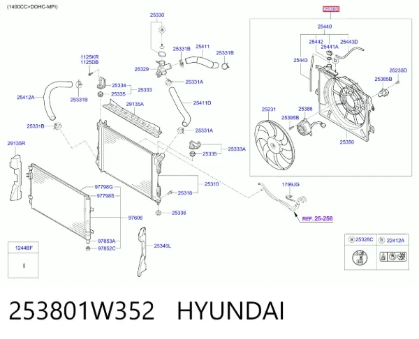  253801W352 Hyundai/Kia