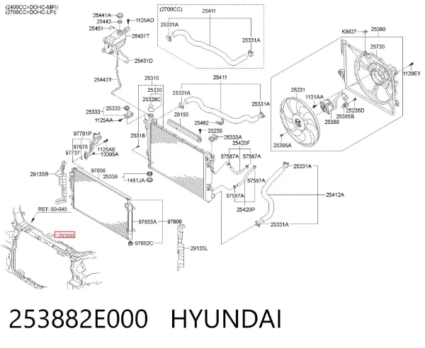  253882E000 Hyundai/Kia