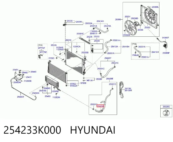  254233K000 Hyundai/Kia