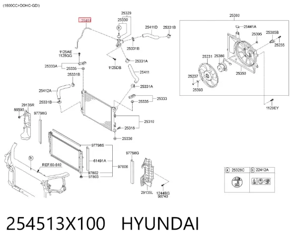  254513X100 Hyundai/Kia