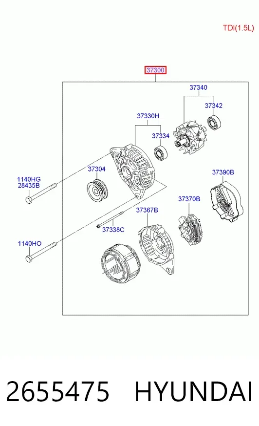 Gerador 2655475 Hyundai/Kia
