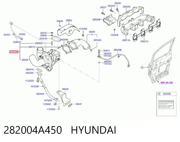 Turbina 282004A450 Hyundai/Kia