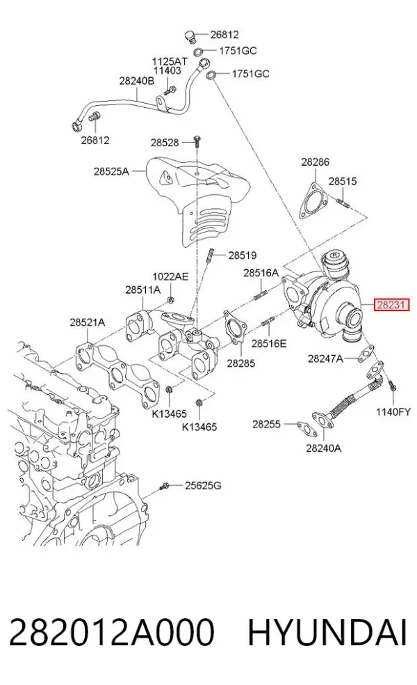 Turbina 282012A000 Hyundai/Kia