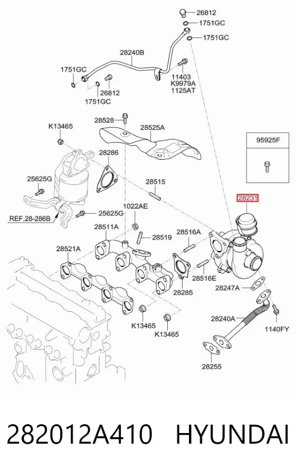 Turbina 282012A410 Hyundai/Kia