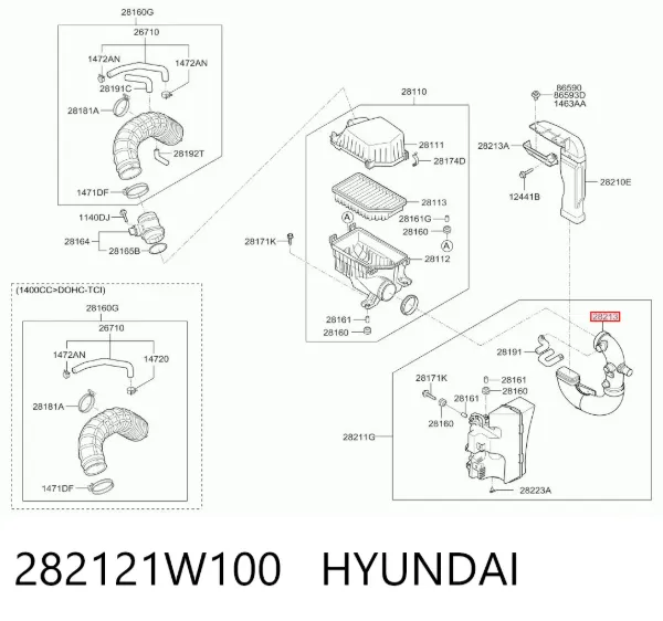 282121W100 Hyundai/Kia