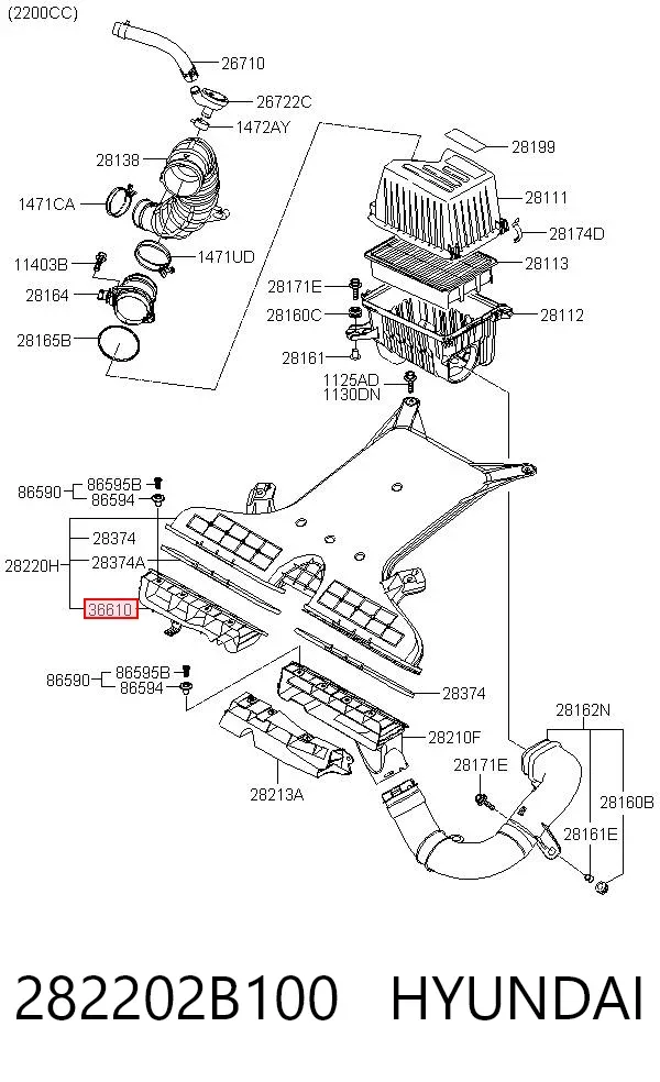  282202B100 Hyundai/Kia