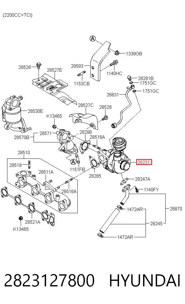 Turbina 2823127800 Hyundai/Kia