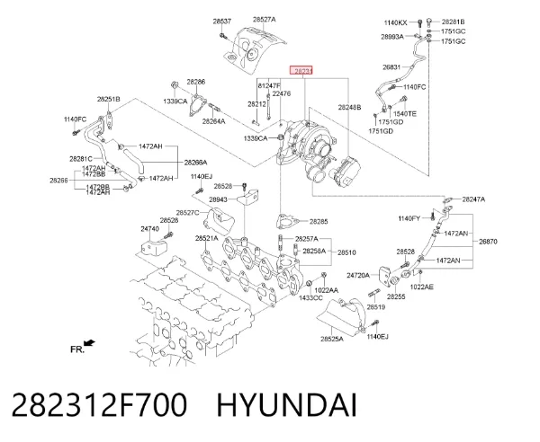 Turbina 282312F700 Hyundai/Kia