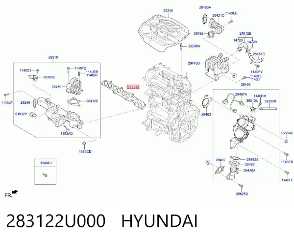 Vedante de tubo coletor de admissão Hyundai Tucson IV