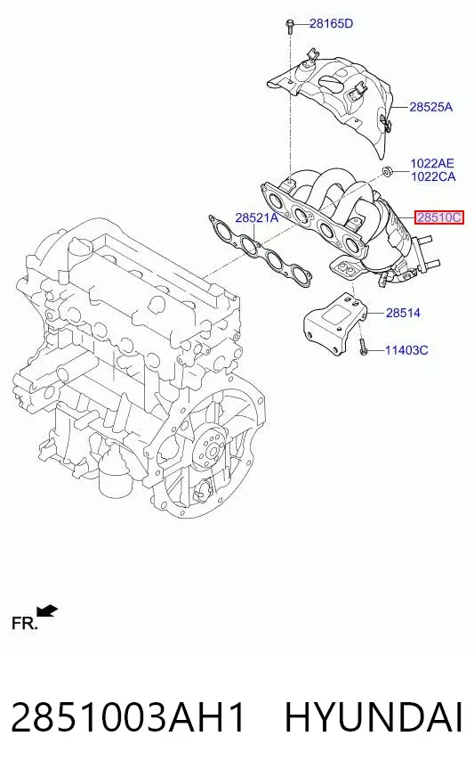 Convertidor - catalisador 2851003AH1 Hyundai/Kia