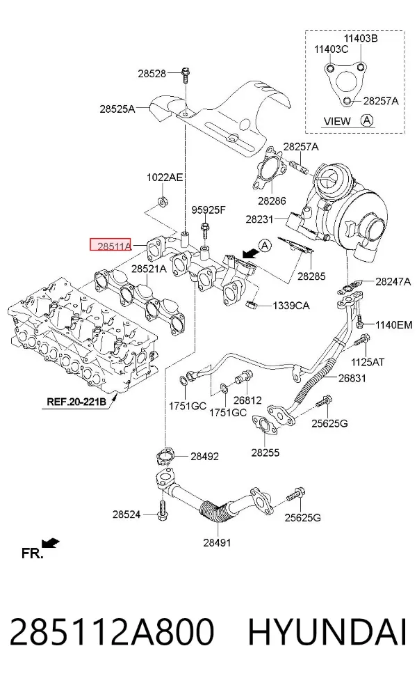 Tubo coletor de escape Hyundai I40 I