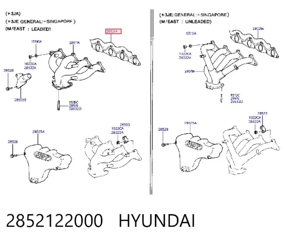 Vedante de tubo coletor de escape Hyundai Accent II