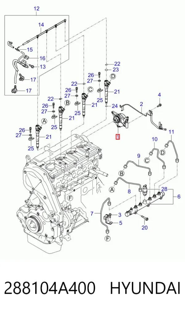 Bomba a vácuo 288104A400 Hyundai/Kia