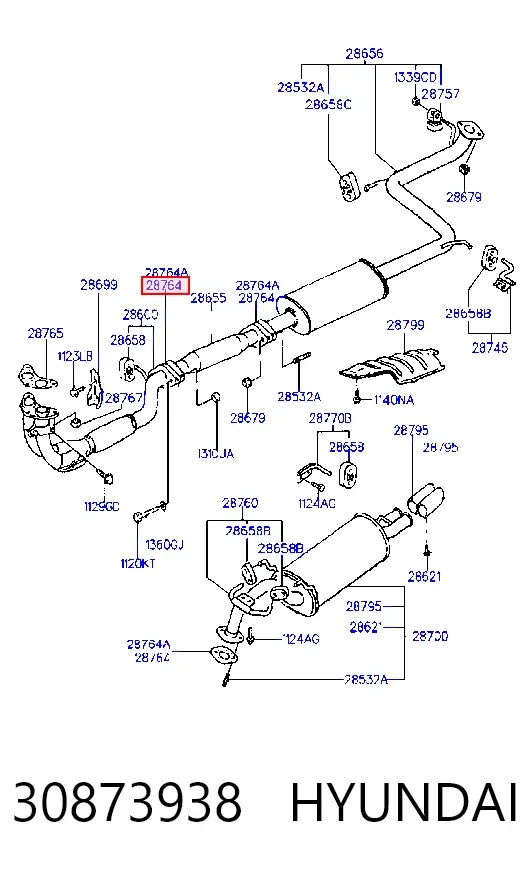 Vedante de tubo de admissão do silenciador 30873938 Hyundai/Kia
