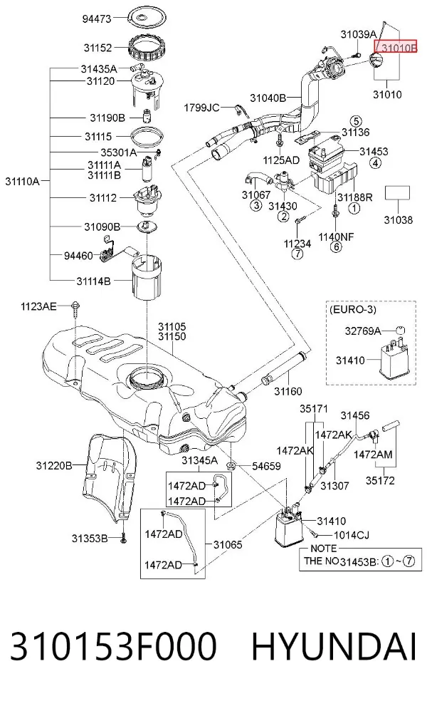  310153F000 Hyundai/Kia