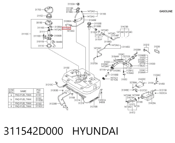  311542D000 Hyundai/Kia