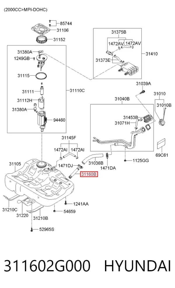  311602G000 Hyundai/Kia