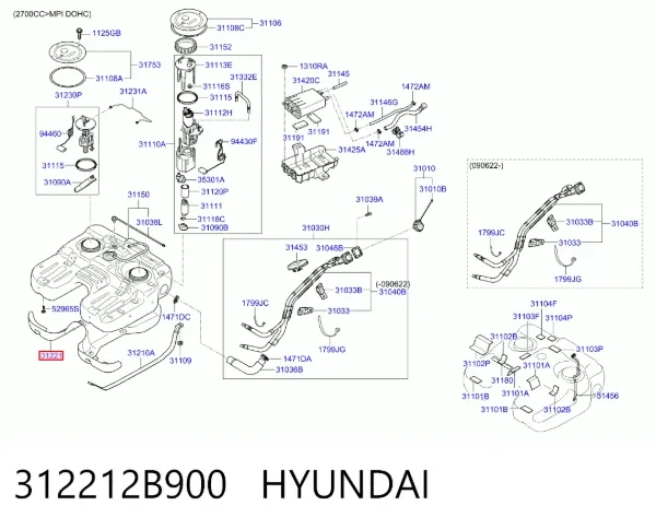  312212B900 Hyundai/Kia