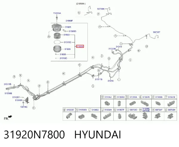 Filtro de combustível 31920N7800 Hyundai/Kia