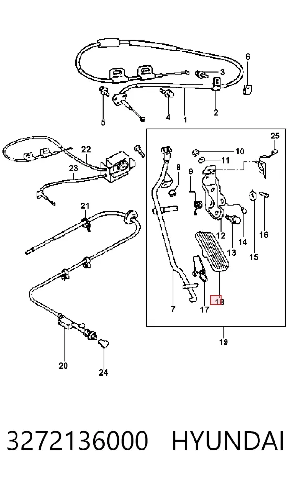 Pedal de gás (de acelerador) Hyundai Sonata III