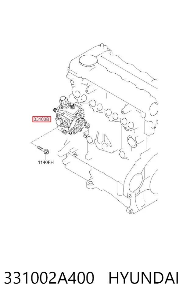 Bomba de combustível de pressão alta 331002A400 Hyundai/Kia
