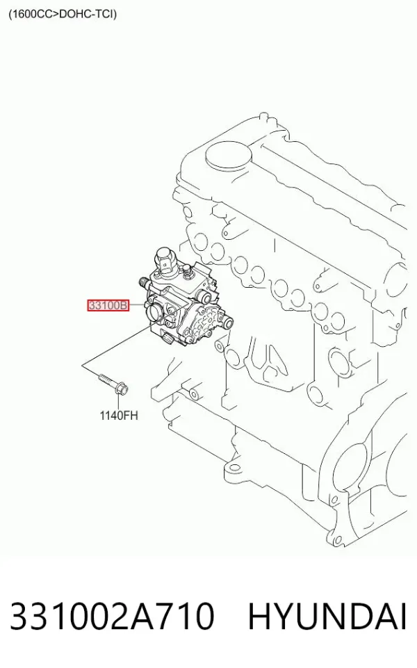 Bomba de combustível de pressão alta 331002A710 Hyundai/Kia