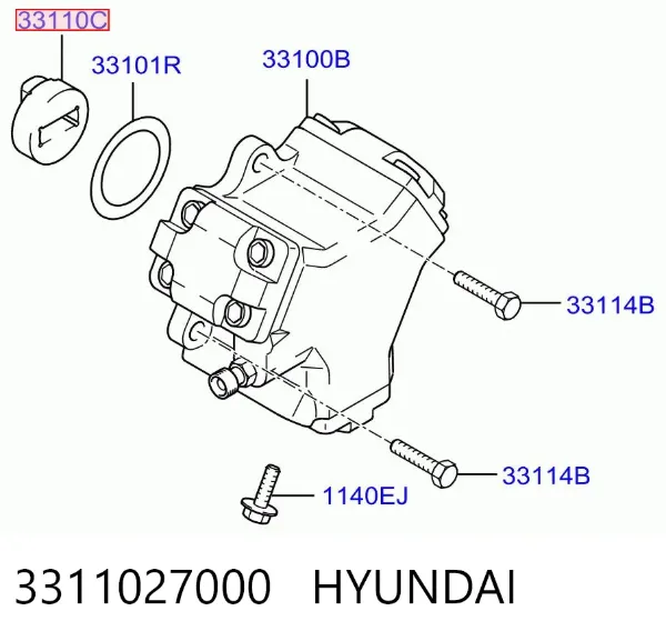 Acoplamento da Bomba de Combustível de Pressão Alta 3311027900 Honda