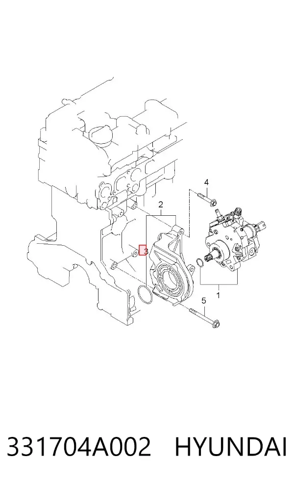 Bucim da Bomba de Combustível de Pressão Alta 331704A002 Hyundai/Kia