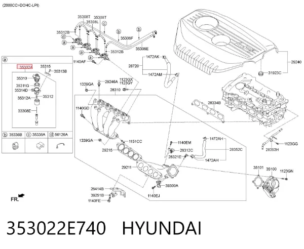 Injetor de injeção de combustível Hyundai Sonata VII