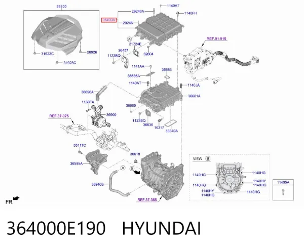 Inversor de corrente 364000E190 Hyundai/Kia