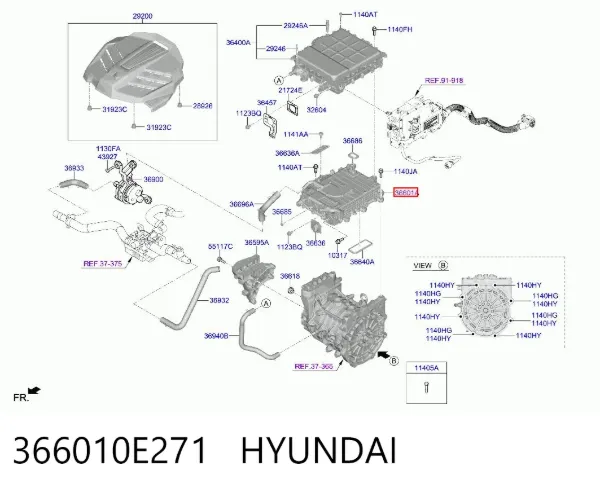 Inversor de corrente 366010E271 Hyundai/Kia